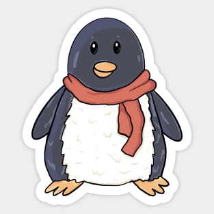 Wintertime Penguin Sticker